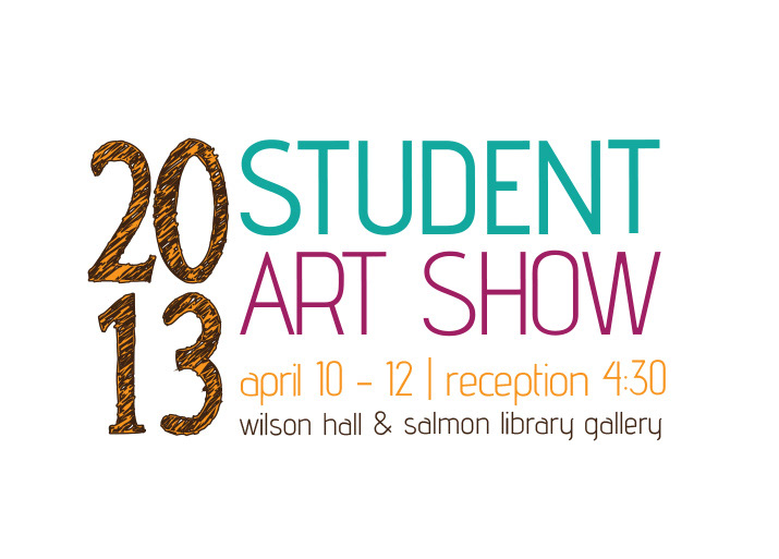 UAHuntsville 2013 Student art show UAH Art show postcard design Poster Design student artshow poster postcard