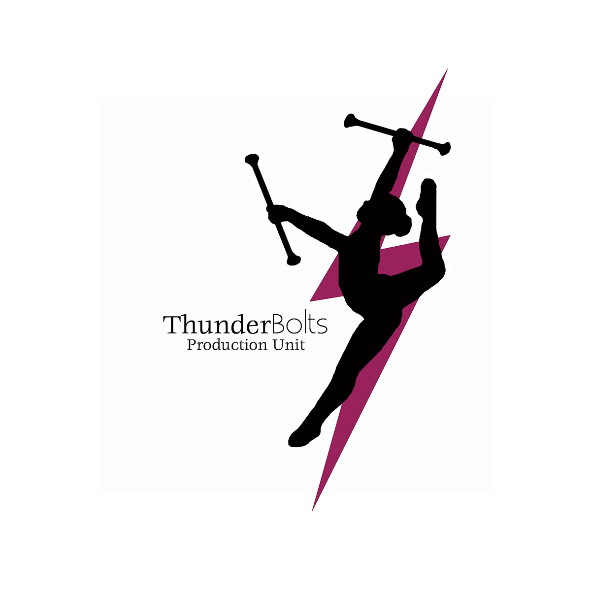 Baton  production unit  thunder  bolts  thunder bolts  logo