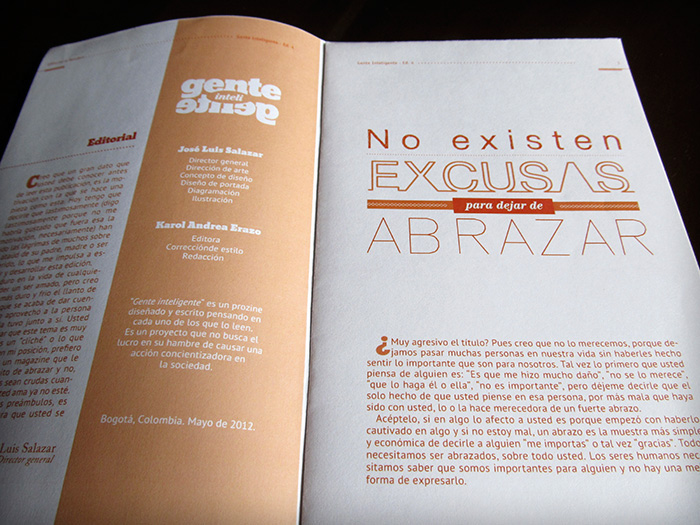 gente inteligente  josesaar  valores  diseño  graphic design  editorial design  project  fanzine  prozine