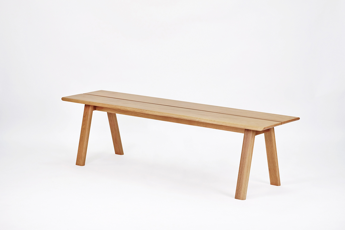 edge dining table bench chair design wood minimal simple detail