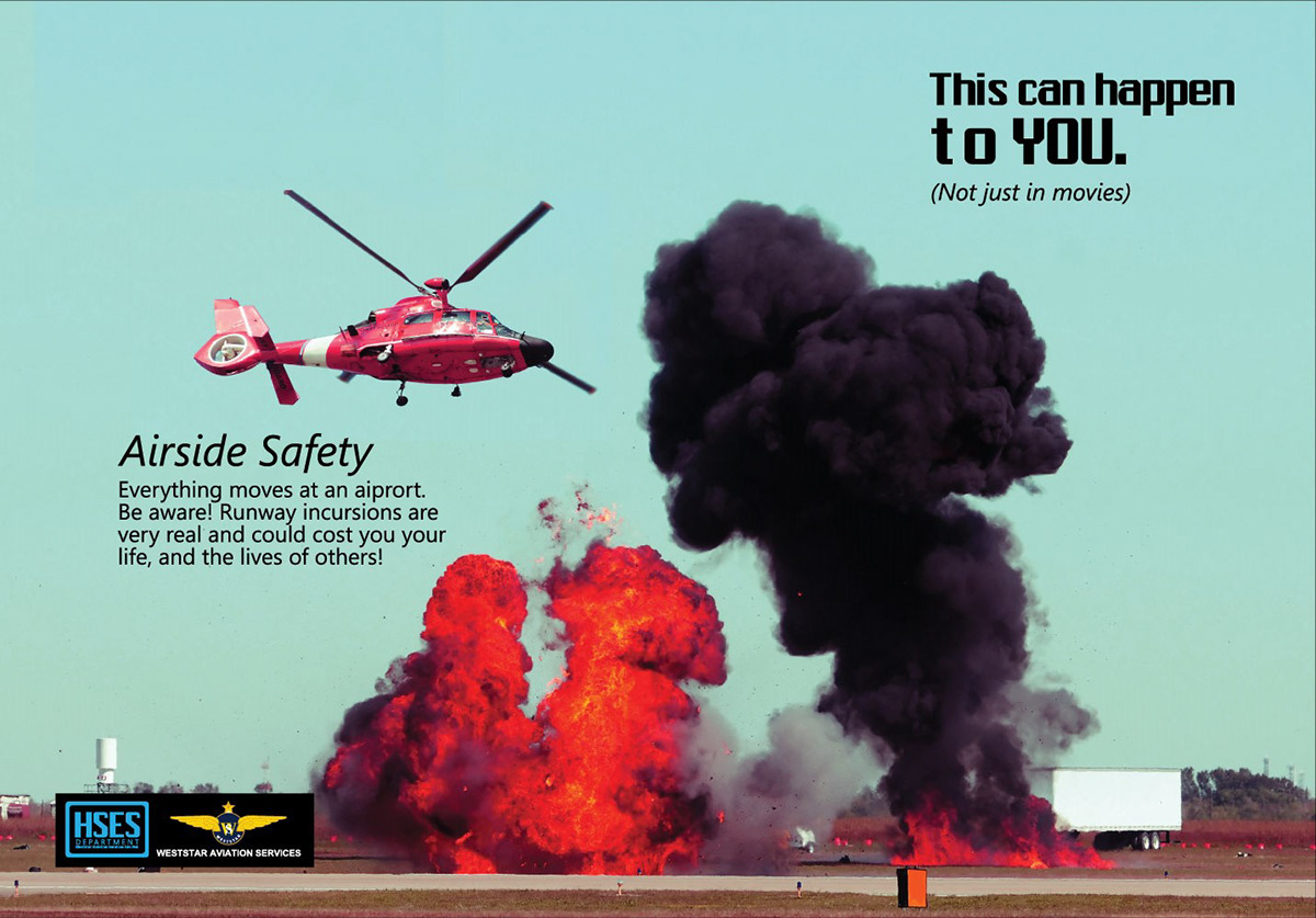 poster print aviation OIL AND GAS health and safety occupational hazard