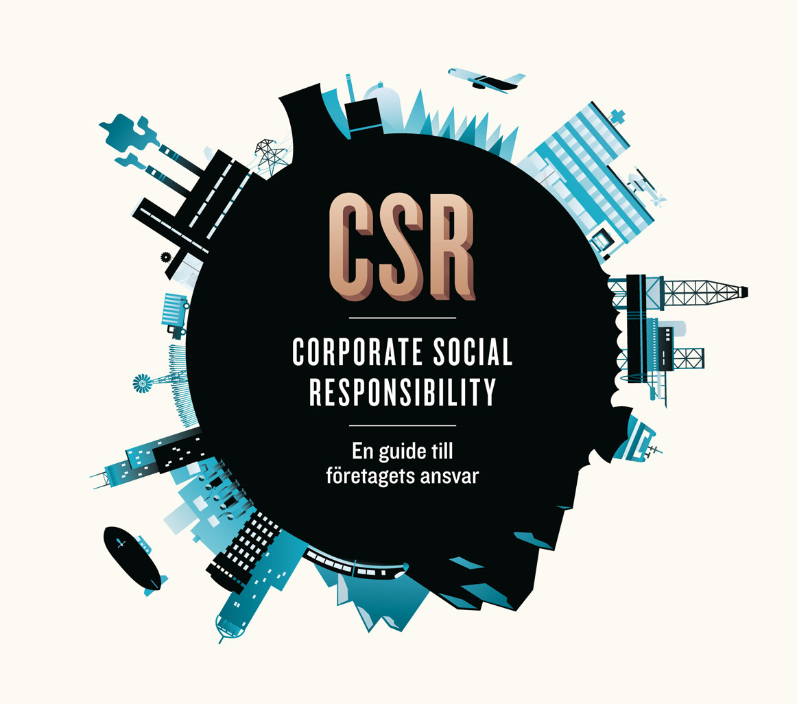 CSR corporate social responsibility book Chapter finance corporation concept Sustainability stylized simple