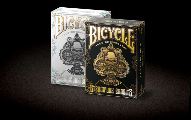 STEAMPUNK Bicycle Bicycle Cards bandits blackout Blackoutbrother skull gold deck Playing Cards