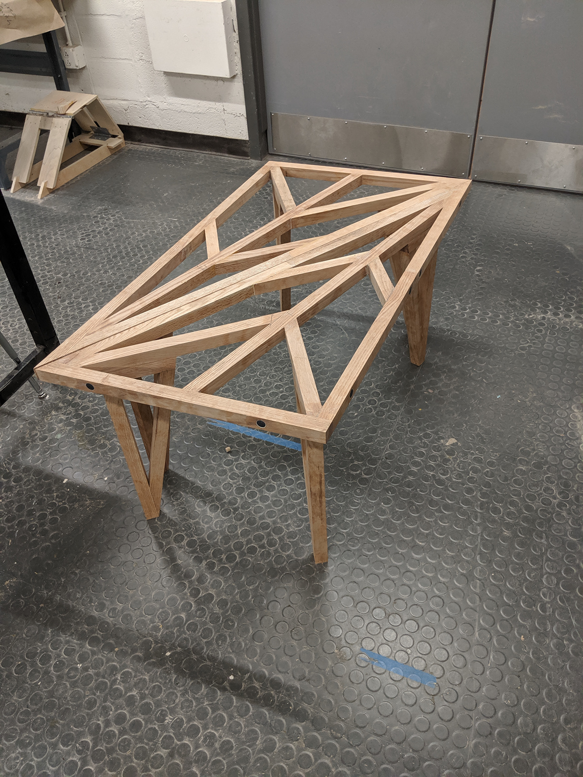 acrylic Angles Connecting Gemini magnets Multiple Orientations organic table triangle wood