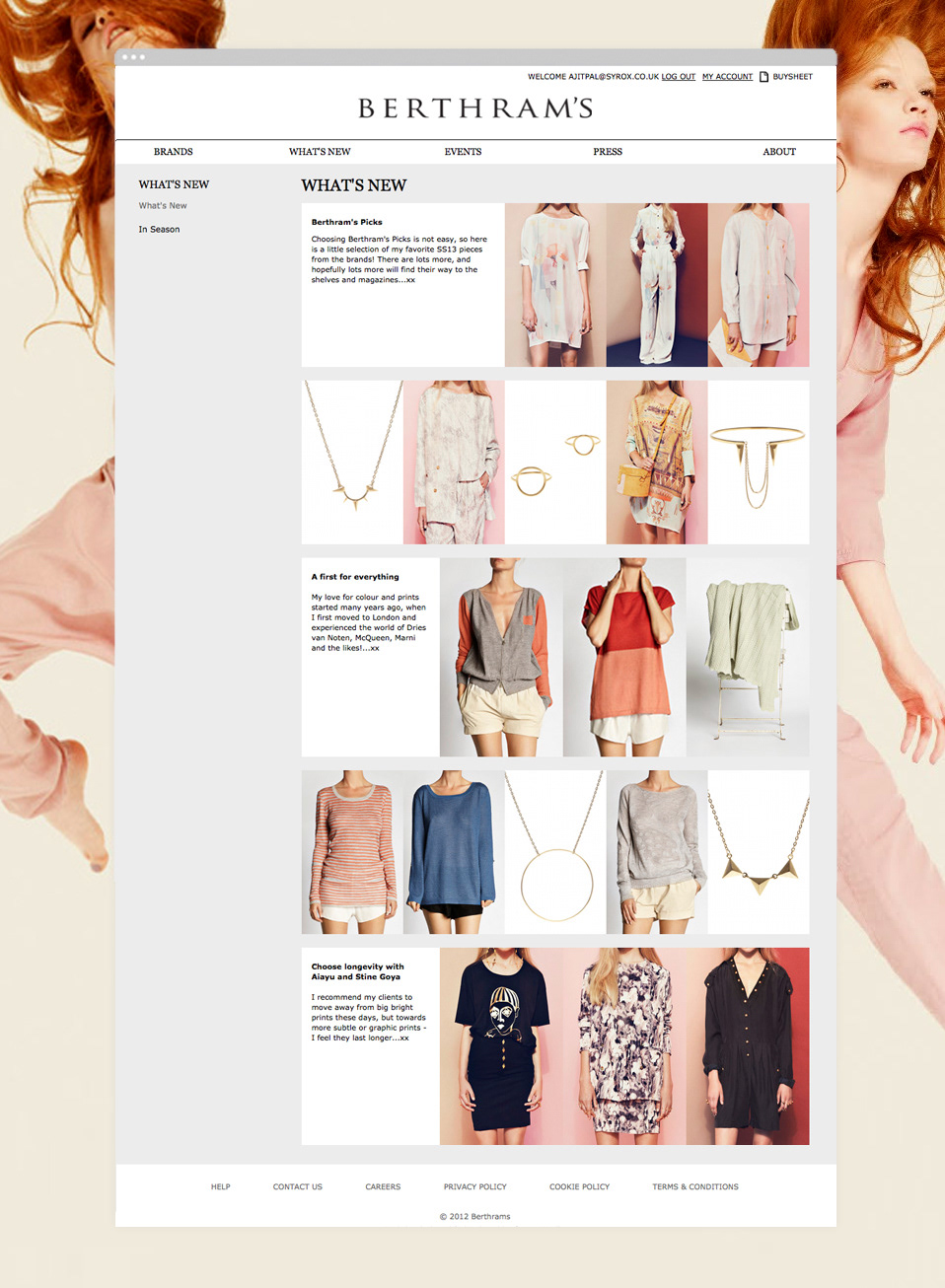Clothing dress  brand women  wear Retail graphic design Layout pink online boutique webiste Web