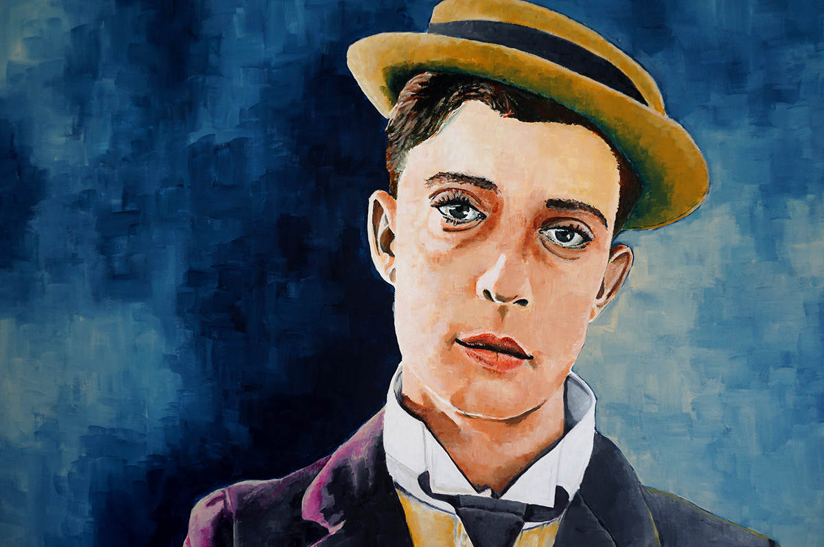 Buster Keaton portrait Silent Film