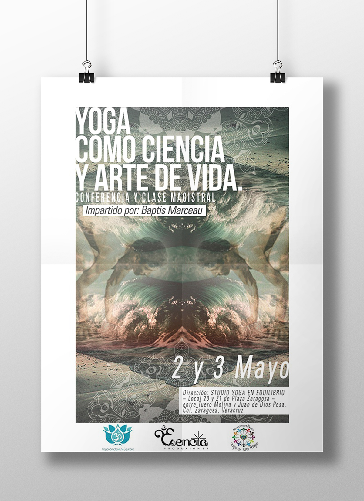 cartel Yoga flyer Mockup publicidad