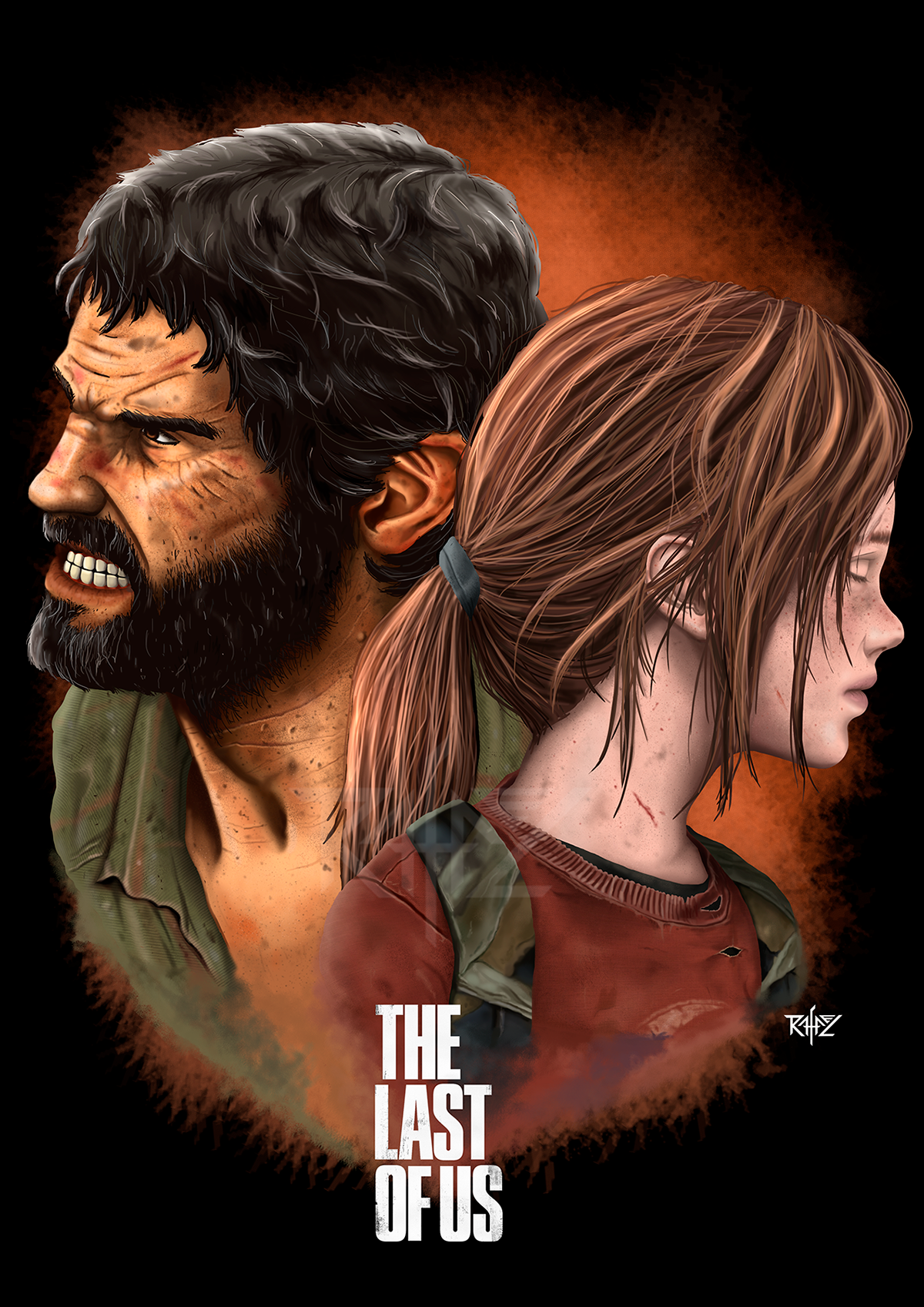 last of us digital painting game poster fanart Game Art Realistic drawing ILLUSTRATION  naughtydog Game characters