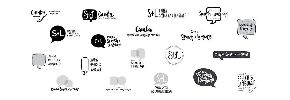 speech therapy logo brand identity branding  speech bubble ILLUSTRATION  flashcards colorful Logotype
