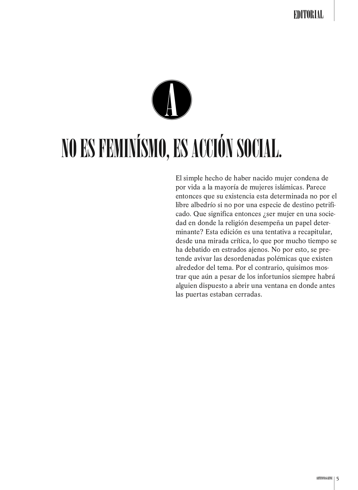 editorial feminism feminismo magazine Periodismo Reportaje revista
