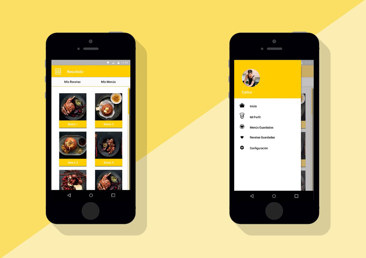 app Food  interactive android comida UI ux mobile Mobile app Android App