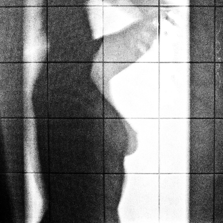 shadow woman black and white