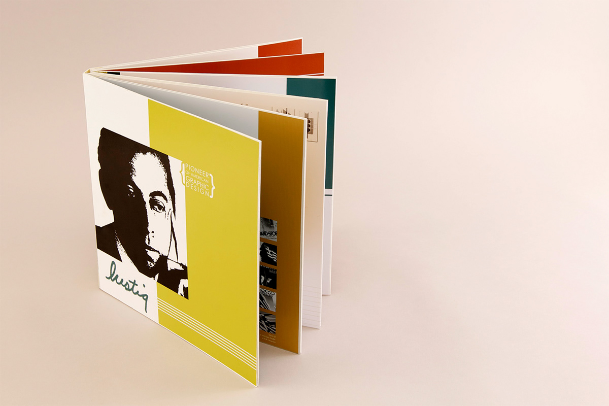 Alvin Lustig designer accordion-fold Collateral publication design books Style iowa state university student ADAI