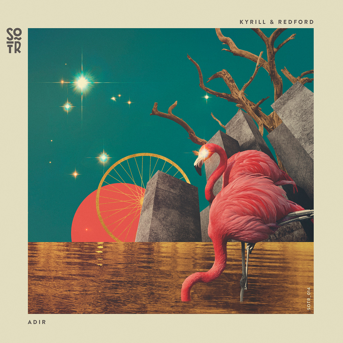 album cover colagem collage Digital Collage ep cover flamingo Landscape pop surrealism surreal Tropical