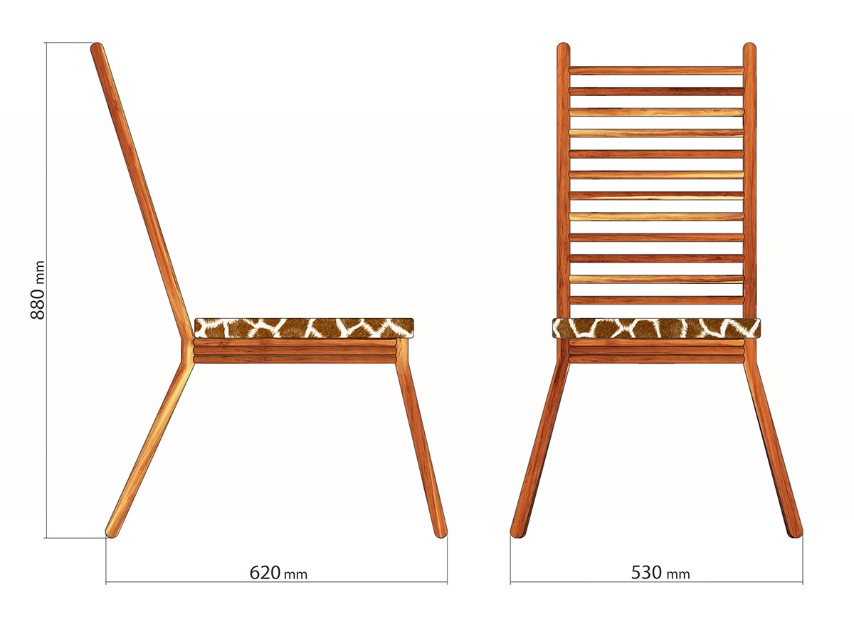 chair Bionic giraffe concept furnituredesign furniture chairdesign stefanburlacu ecodesign bionicdesign