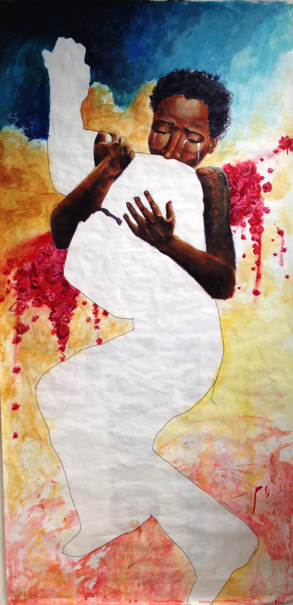 risd ferguson Social Justice Black Lives Matter mother death blood Silhouette die in protest