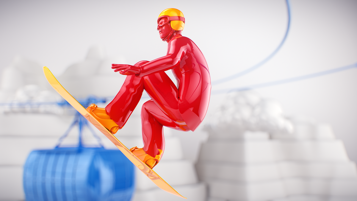 Rostelecom sochi Olympics Russia Render 3D sports snowboard hockey Ski design
