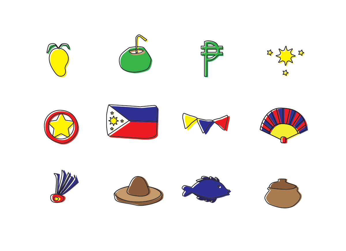 design filipino icons Illustrator philippines vector