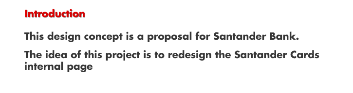 concept Proposal Web santander social Santander Cards photoshop Webdesign