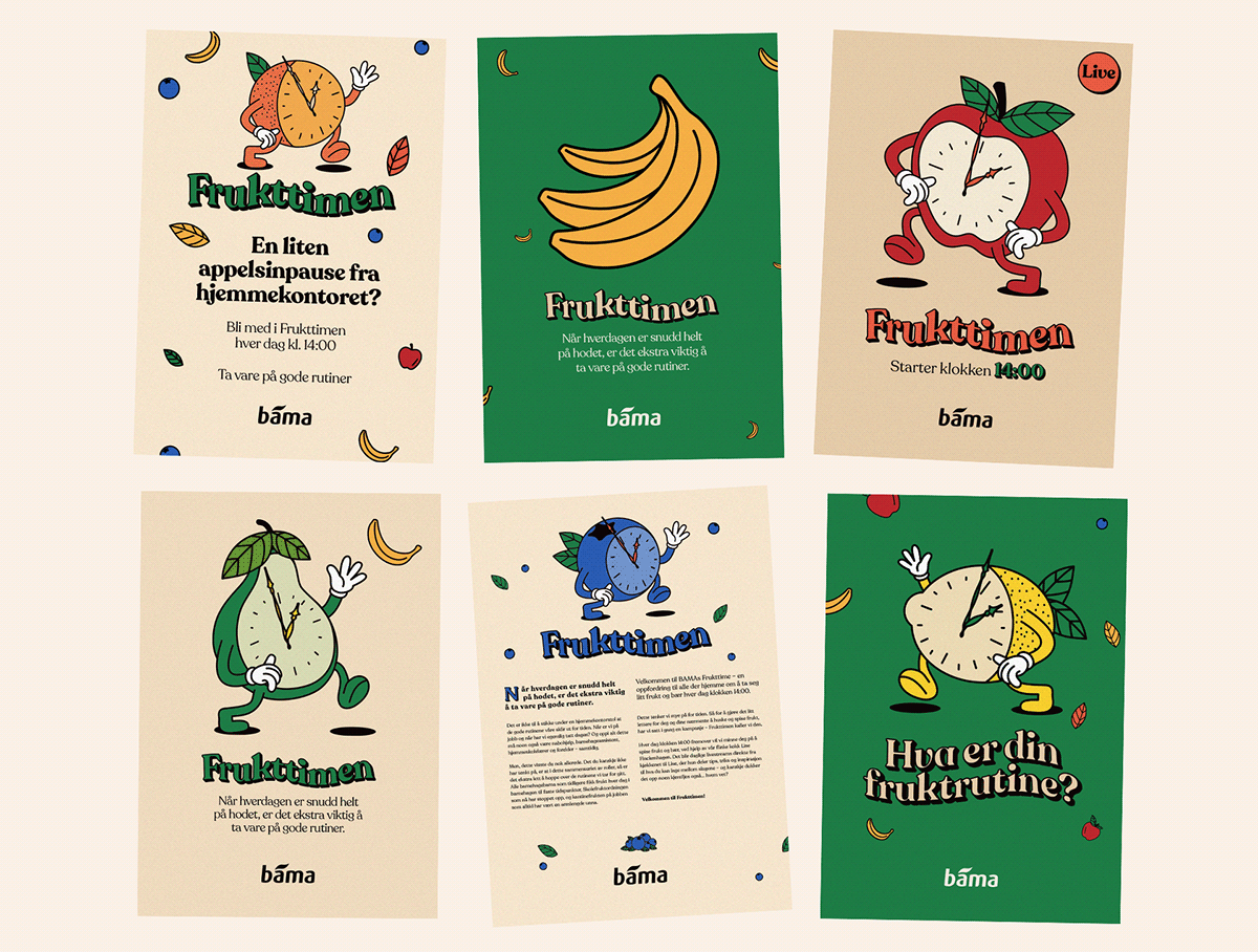 brand cartoon Character color Fruit identity ILLUSTRATION  motion typography   visual