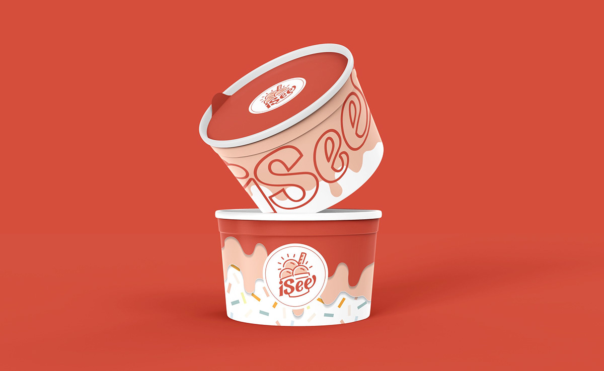 Ice Cream Logo ice cream branding packaging design visual identity Logotype package design  Gelato Ice Cream Packaging brand identity