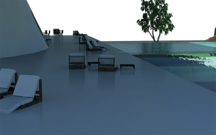 ecologic house bridge marina hotel luxury Villa design bulding shell swiming pool suspended villa natural swimming ppol