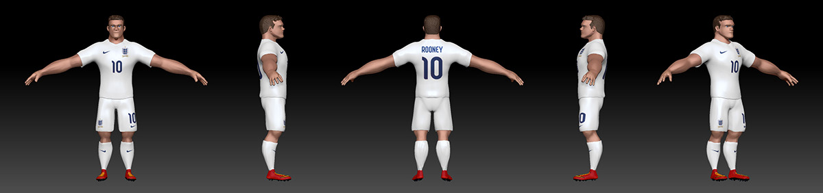 Zbrush rooney soccer speed sculpt The Last Game Nike