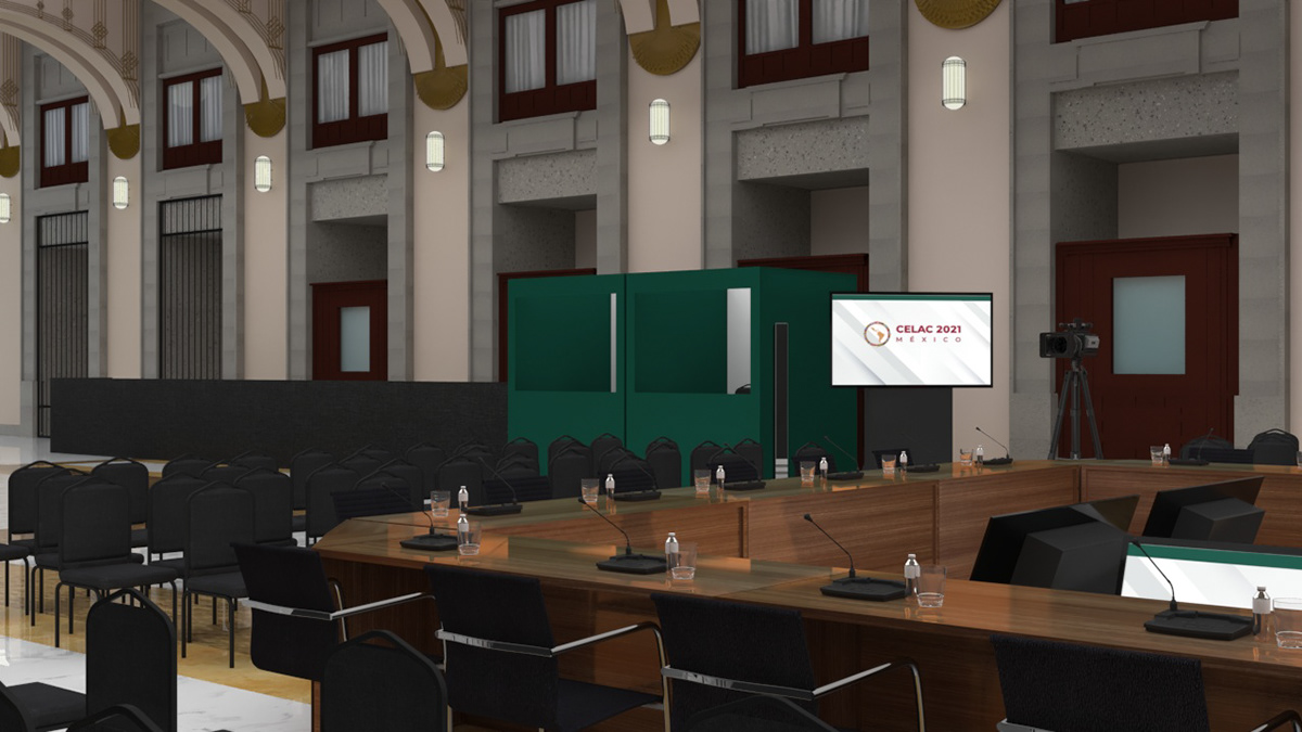 3d modeling 3ds max architecture CELAC Events Govrnment mexico rendering vray
