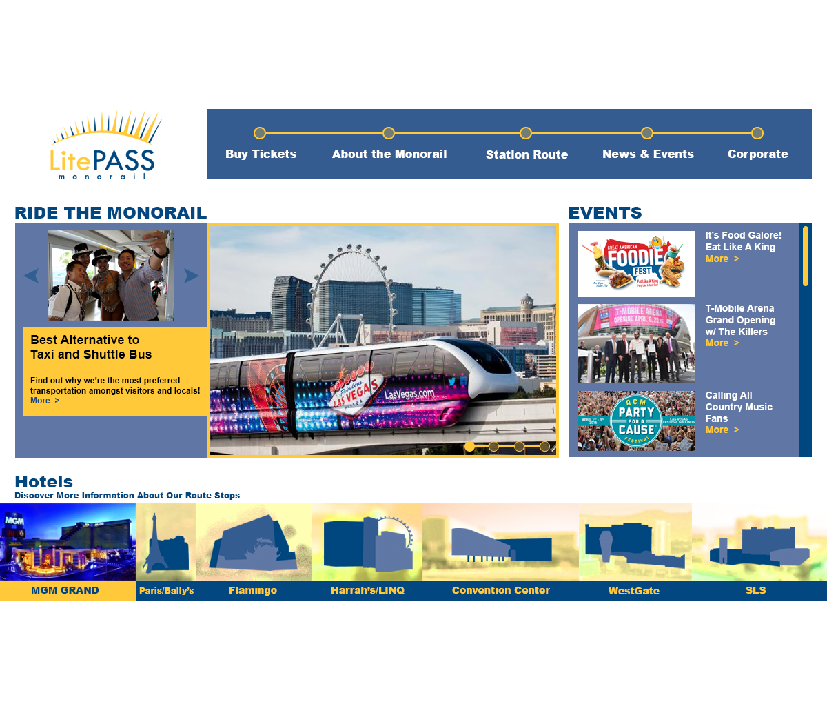 monorail Las Vegas brochures Website stationary logo