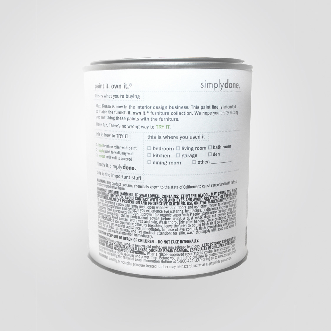 simple Packaging paint can ikea