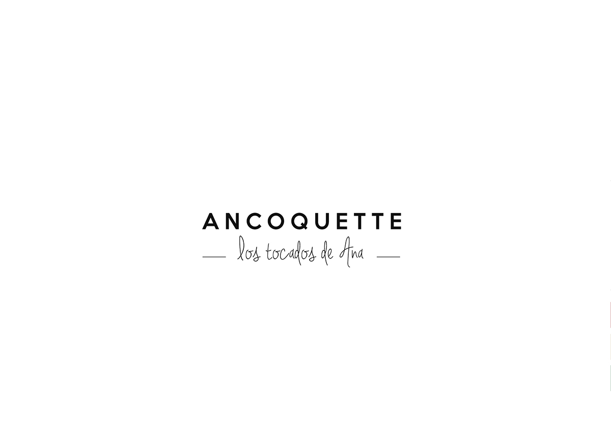 brand diseño gráfico Ancoquette ana tocados madrid identidad tarjeta etiquetas france Paris spain flower pattern wood