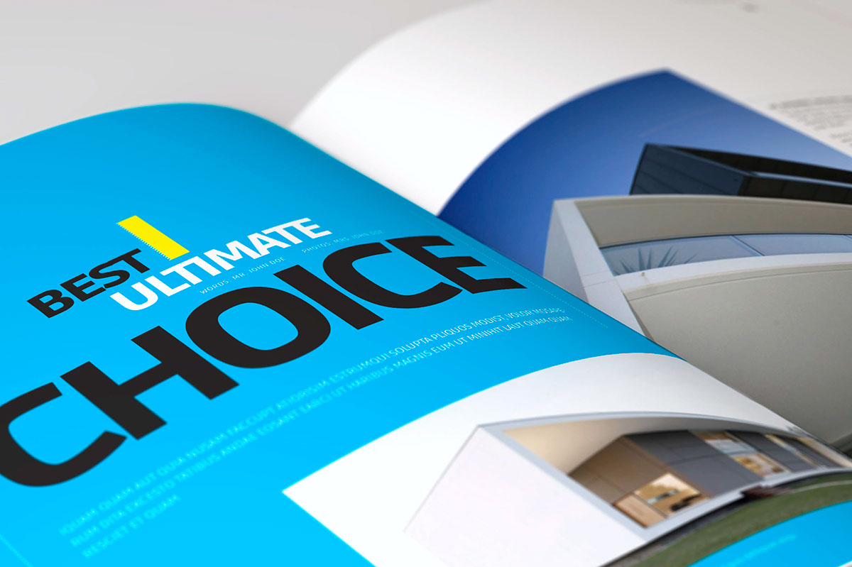 brochure business clean corporate decor design furniture home InDesign magazine Interior Layout magazine layout minimal