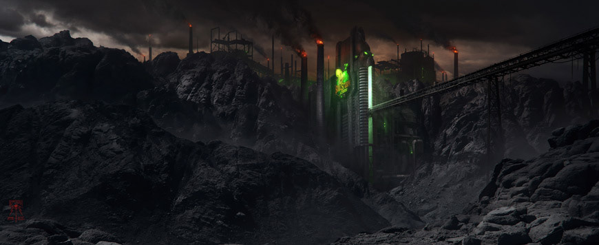 Mattepainting dark fantasy SF Scifi landscapes Cities