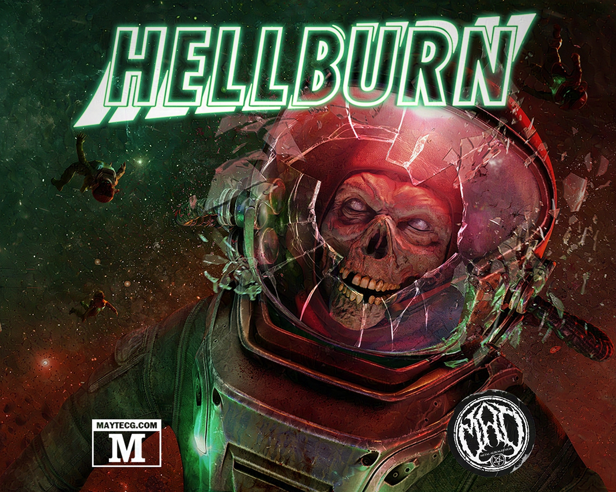 horror sci-fi album art heavy metal Space  zombie Album music cosmonaut galaxy
