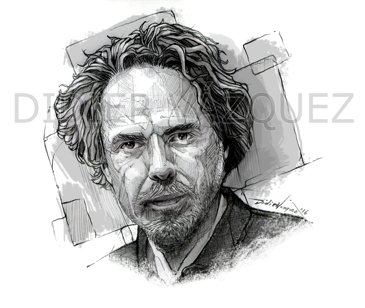 iñarritu   theRevenant movie drawings sketch oscar2016 Mexicano portrait