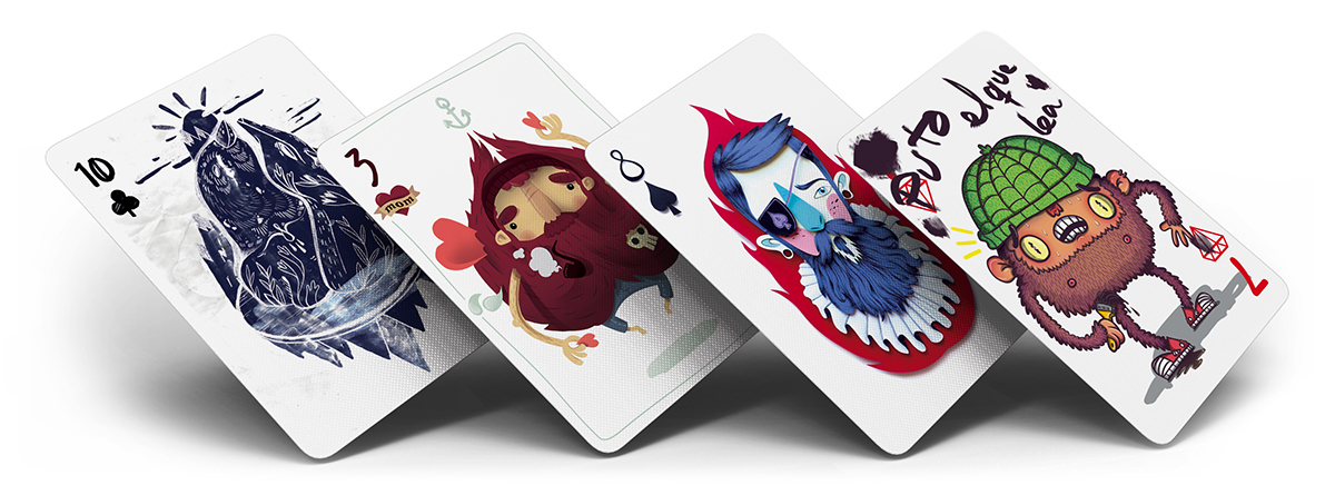 Poker cards club10 print watercolors
