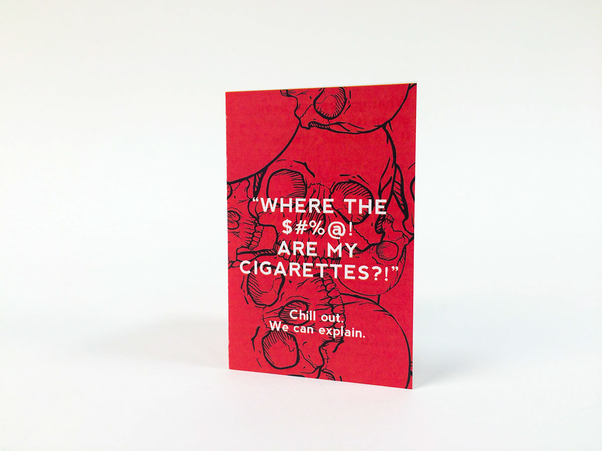 packaging design skulls red smoking cigarettes