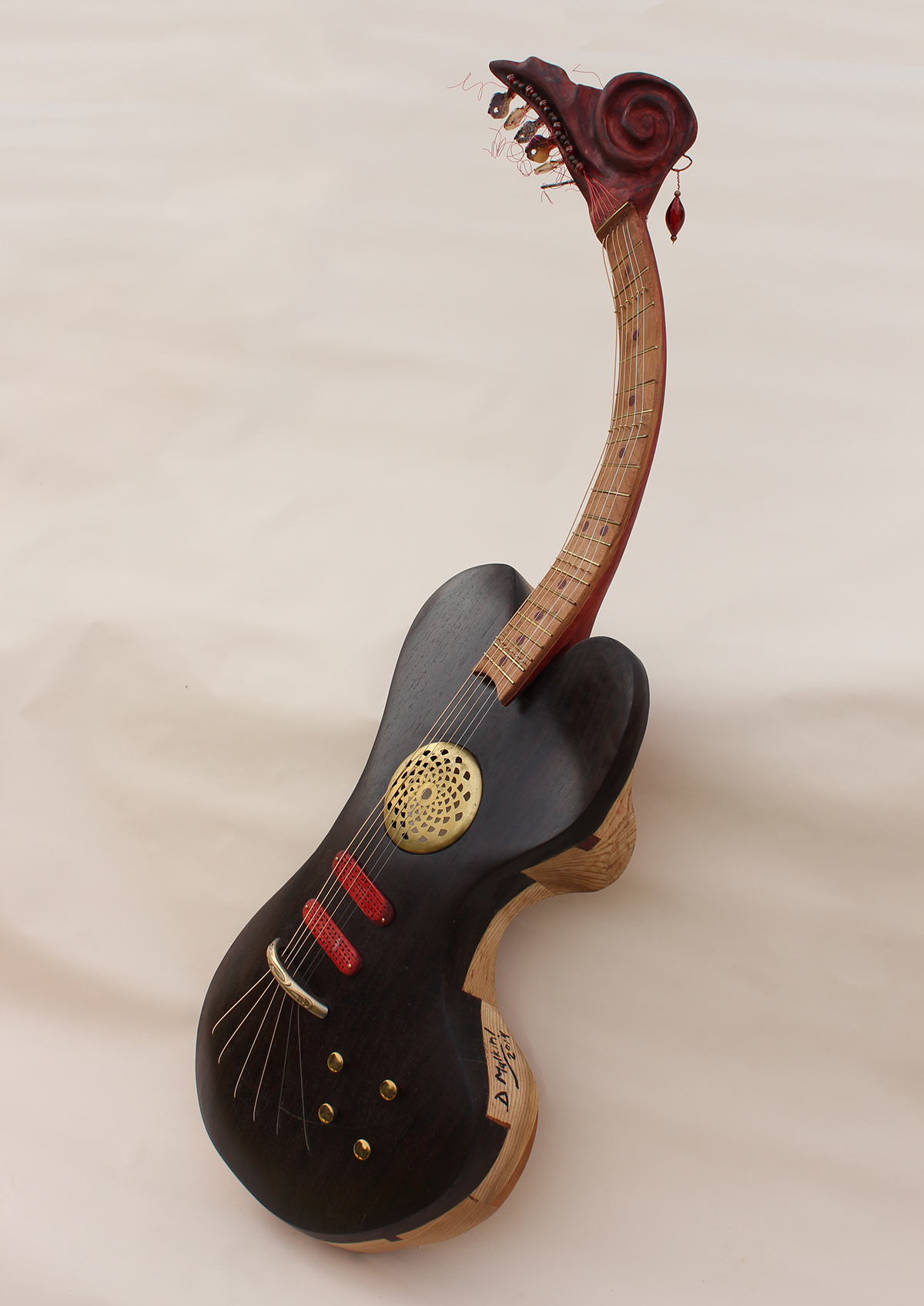 guitar wood sculpture Assemblage