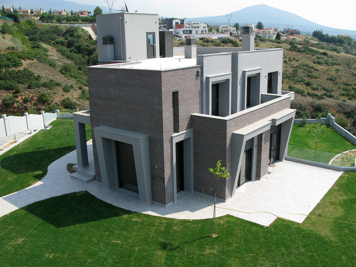 detached houses house panorama Villa garden architect decoration THESSALONIKI Greece