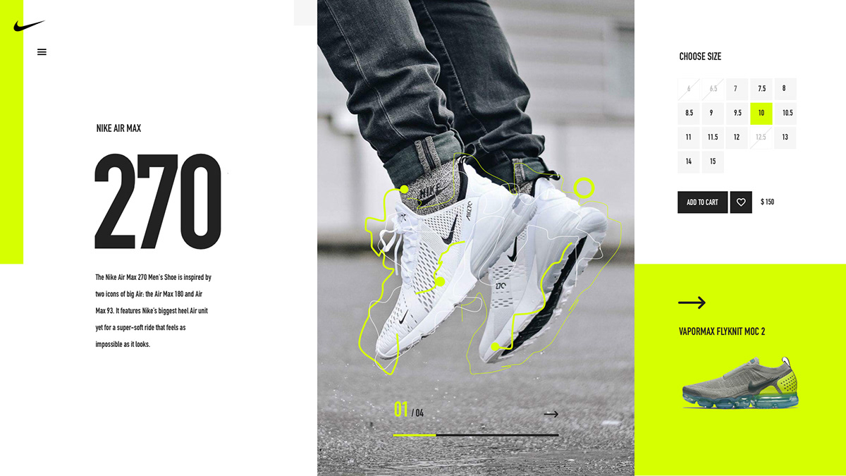 Nike Nike Shoes UI/UX user interface design ux Figma Nike Shoes Concept