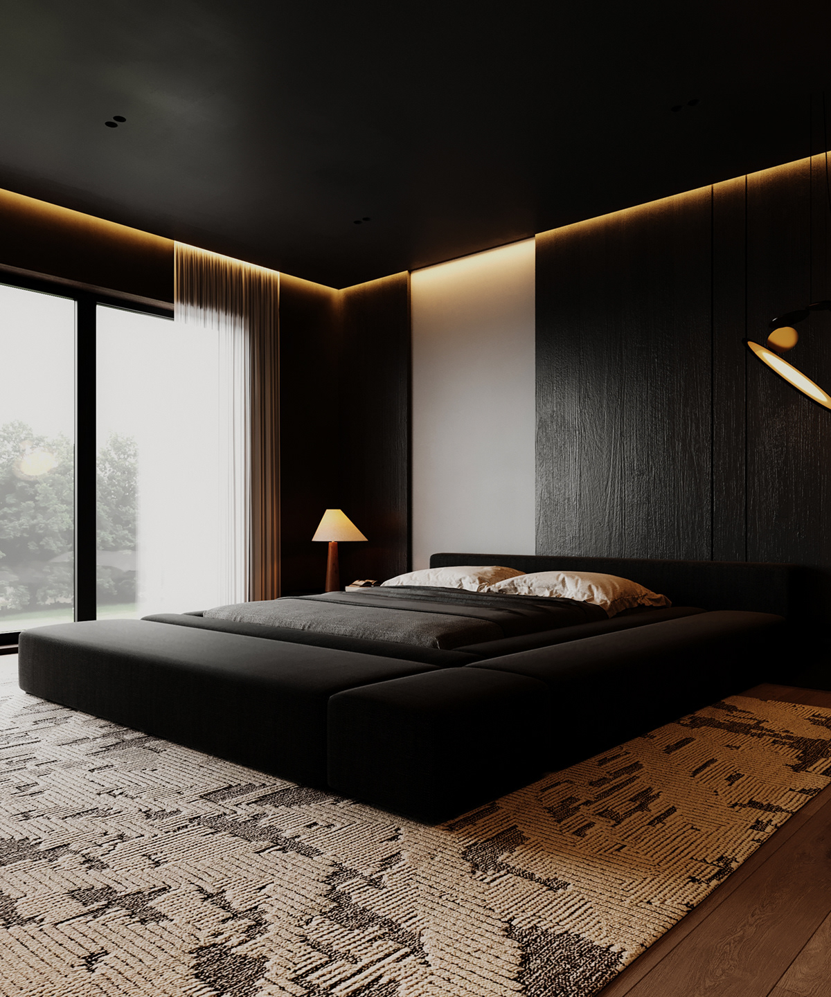 minimal aesthetic design interior interior design  minimalist Minimalism visualization modern Render master bedroom