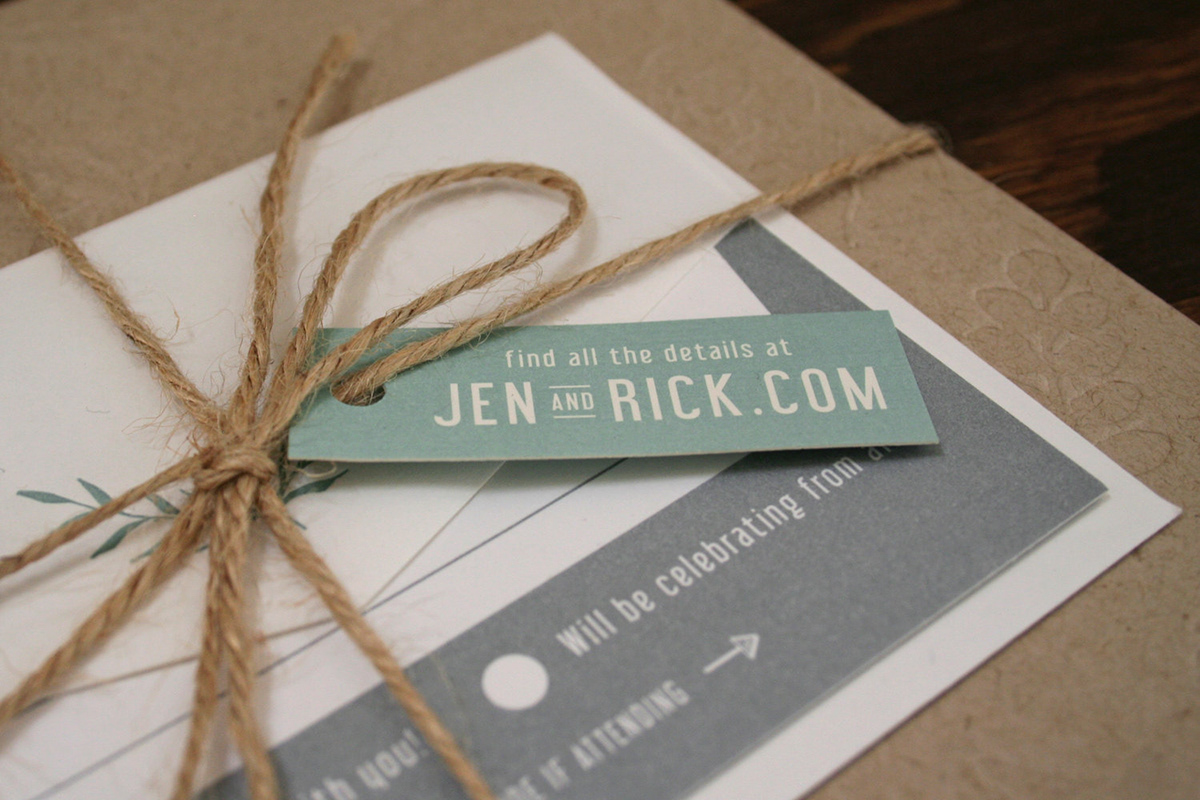 deboss wedding invitations rustic stitch binding letterpress HAND LETTERING elegant save the date
