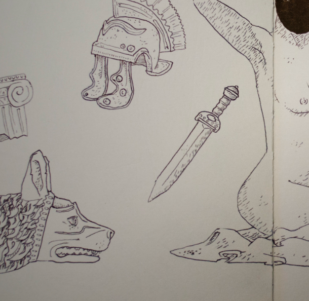 sketch sketches illustrations ink pen sketchbook