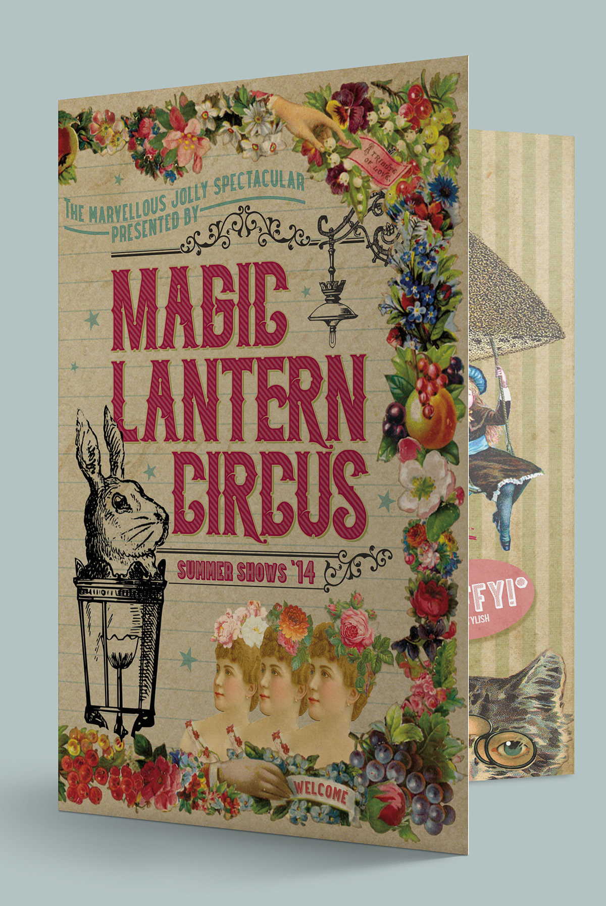 Circus Booklet programme rabbit giraffe Victorian creepy quirky vintage collage