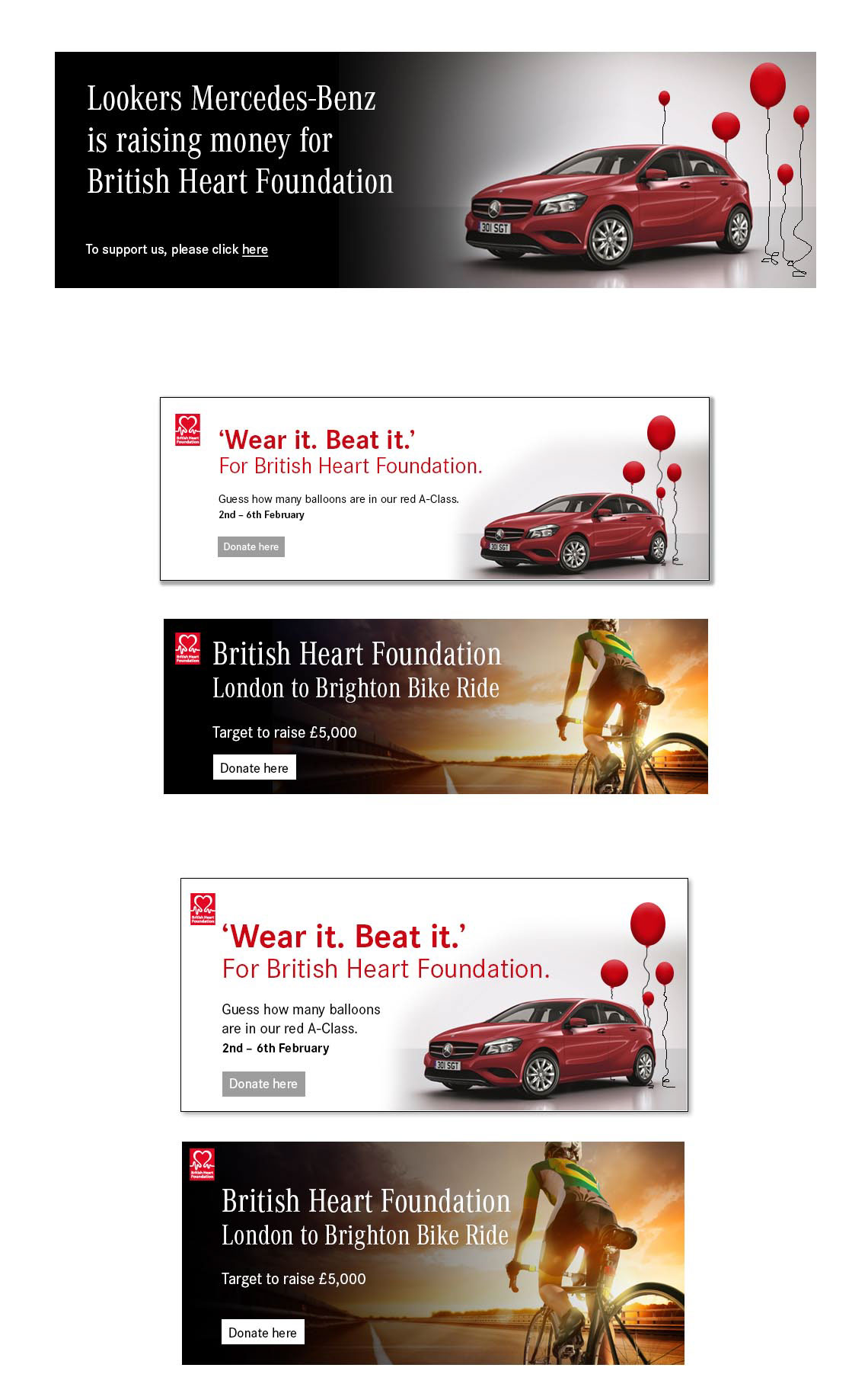 poster Emailer Web Banners British Heart Foundation charity Corporate Identity CI brand guidelines