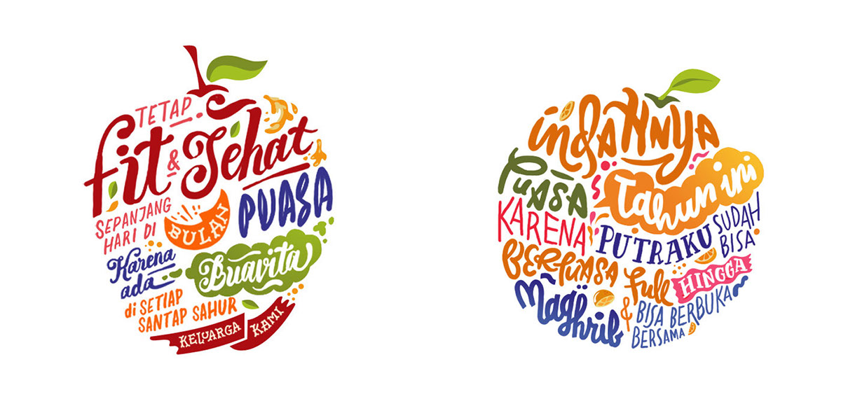 Collaboration mirumagency Buavita Unilever indonesia HAND LETTERING isaindrapermana Fruit beverages