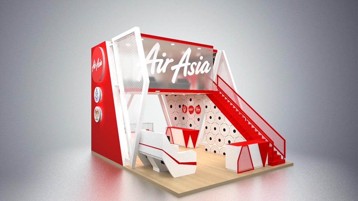 AirAsia Exhibition  booth 2 tier