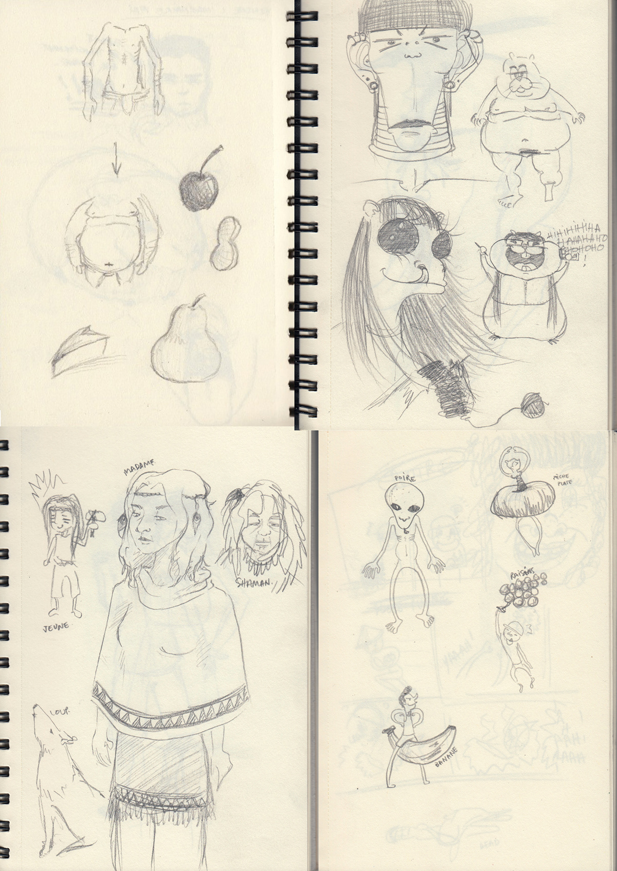 sketch sketchbook pencil Fun portrait monster cute