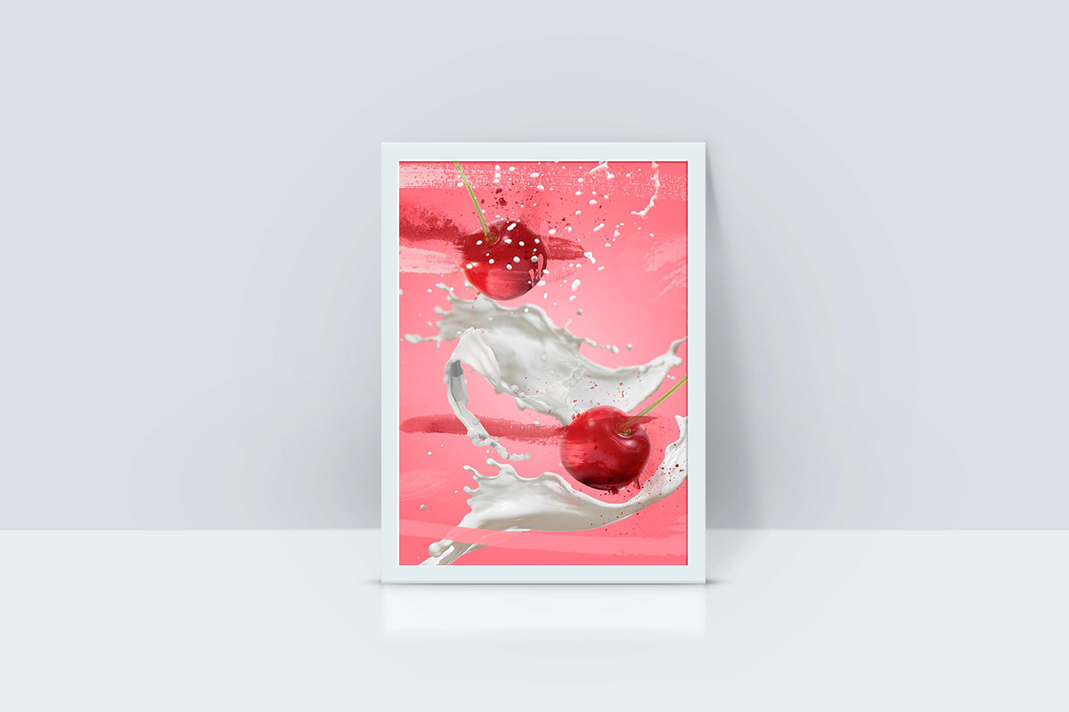 abstraction digital prints Fruit pomegranate red астракция брызги гранат   цифровые принты
