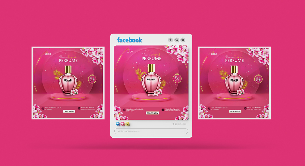 Social media post Socialmedia Advertising  Instagram Post social media ads post cosmetics beauty #perfume  